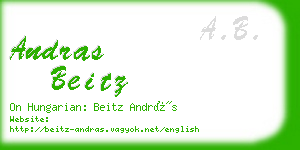 andras beitz business card